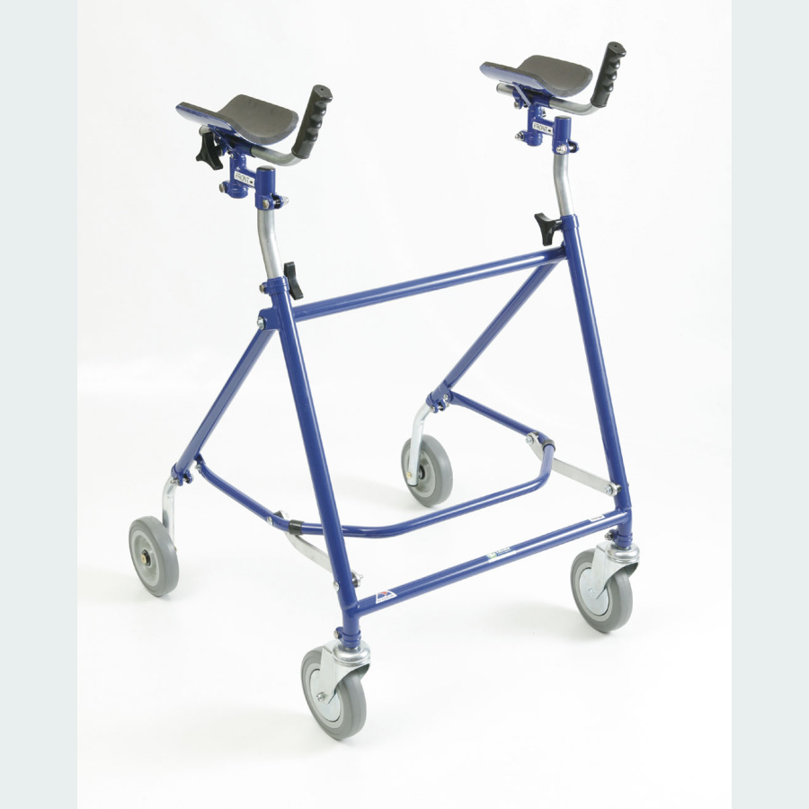 Giant Rehab Walker with Forearm Troughs - 2 Castors / 2 Wheels