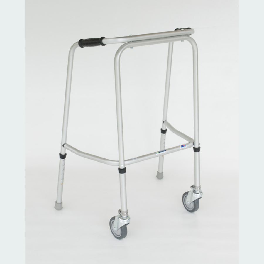 Standard Adjustable Walker - 2 Castors / 2 Rubber Feet