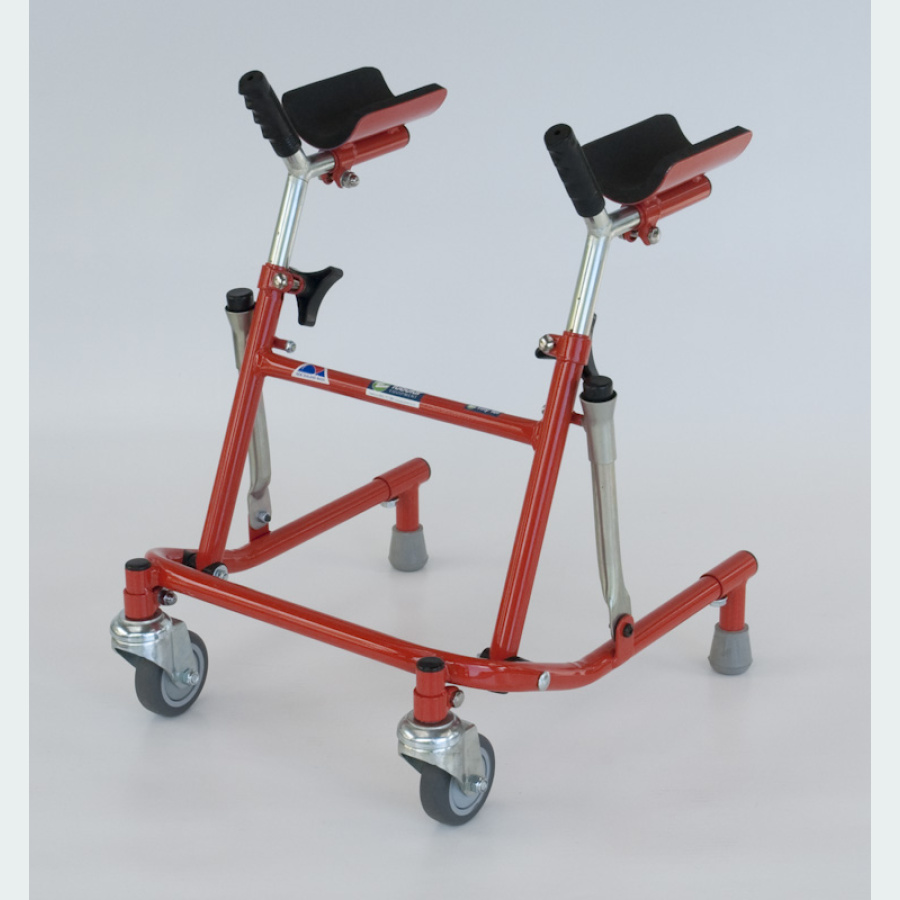 Tiny Tot Walker with Forearm Troughs - 2 Castors / 2 Rubber Feet