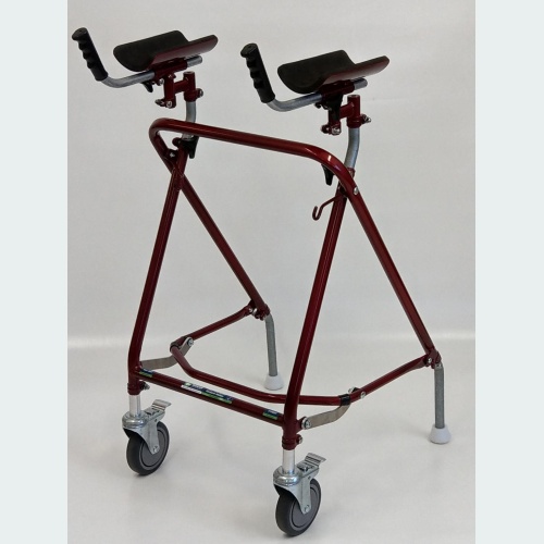 Easy Fold Rehab Forearm Walker with Forearm Troughs - 2 Castors / 2 Glide Feet