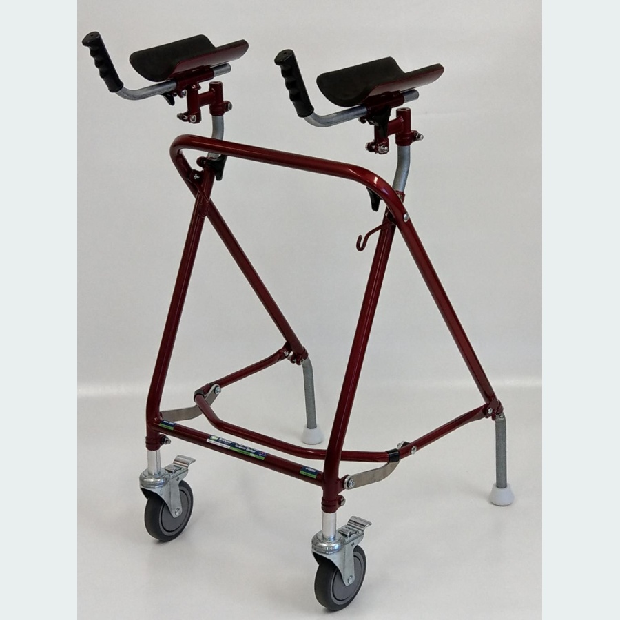 Easy Fold Rehab Forearm Walker with Forearm Troughs - 2 Castors / 2 Glide Feet