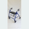 Super Giant Rehab Walker with Standard Handles, Brakes & Seat- 2 (8") Castors / 2 (8") Wheels