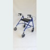 Super Giant Rehab Walker with Standard Handles, Brakes & Seat- 2 (8") Castors / 2 (8") Wheels