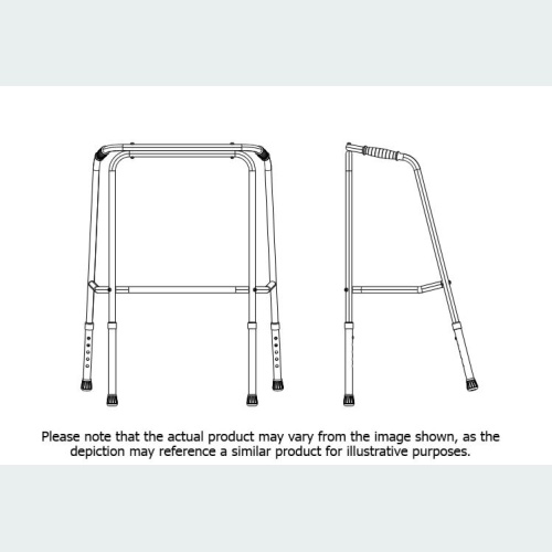 Bariatric Adjustable Walker - 4 Rubber Feet