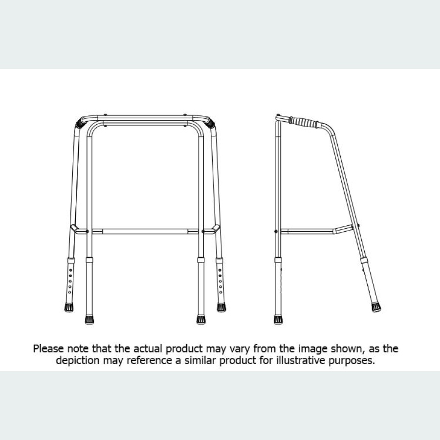 Bariatric Adjustable Walker - TALL - 4 Glide Feet