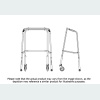 Bariatric Adjustable Walker - 2 Castors / 2 Rubber Feet