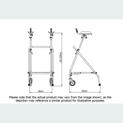 Easy Fold Rehab Forearm Walker with Pulpit Top - 2 Castors / 2 Skis Easy Fold Rehab Forearm Walker with Pulpit Top - 2 Castors / 2 Skis