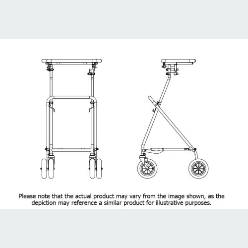 Easy Fold Rehab Forearm Walker with Pram Handle - 2 8" Castors / 2 8" Wheels Easy Fold Rehab Forearm Walker with Pram Handle - 2 8" Castors / 2 8" Wheels