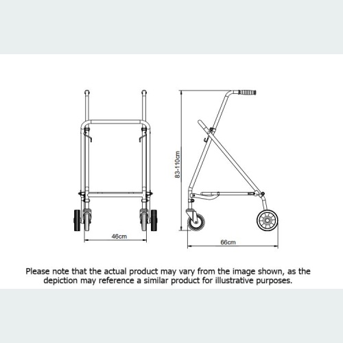 Easy Fold Rehab Forearm Walker with Standard Handles - 2 Castors / 2 Wheels Easy Fold Rehab Forearm Walker with Standard Handles - 2 Castors / 2 Wheels