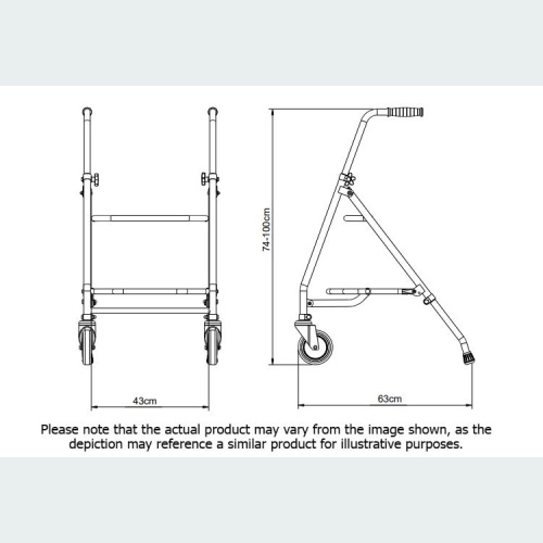 Rover Max Walker with Standard Handles - 2 Castors / 2 Glide Feet Rover Max Walker with Standard Handles - 2 Castors / 2 Glide Feet