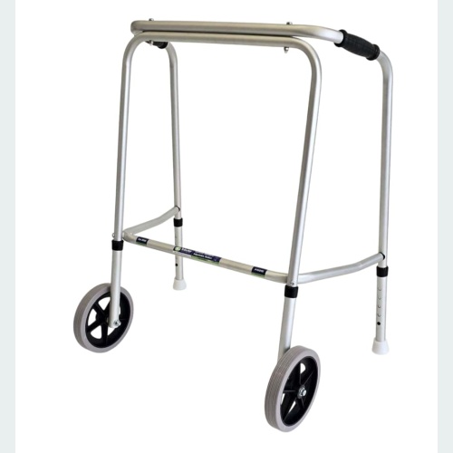 Bariatric Adjustable Walker - 2 Wheels / 2 Glide Feet