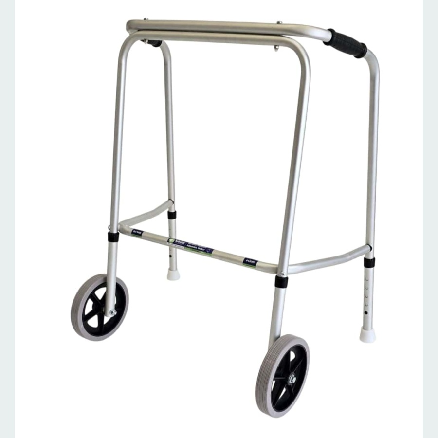 Bariatric Adjustable Walker - 2 Wheels / 2 Glide Feet