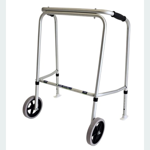 Bariatric Adjustable Walker - 2 Wheels / 2 Skis