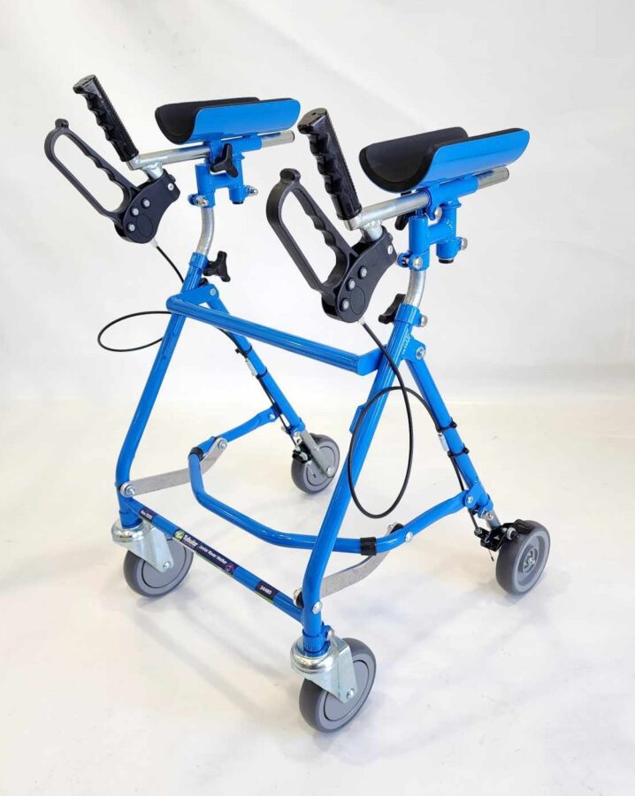 Junior Rover Walker with Forearm Troughs & Brakes - 2 Castors / 2 Wheels